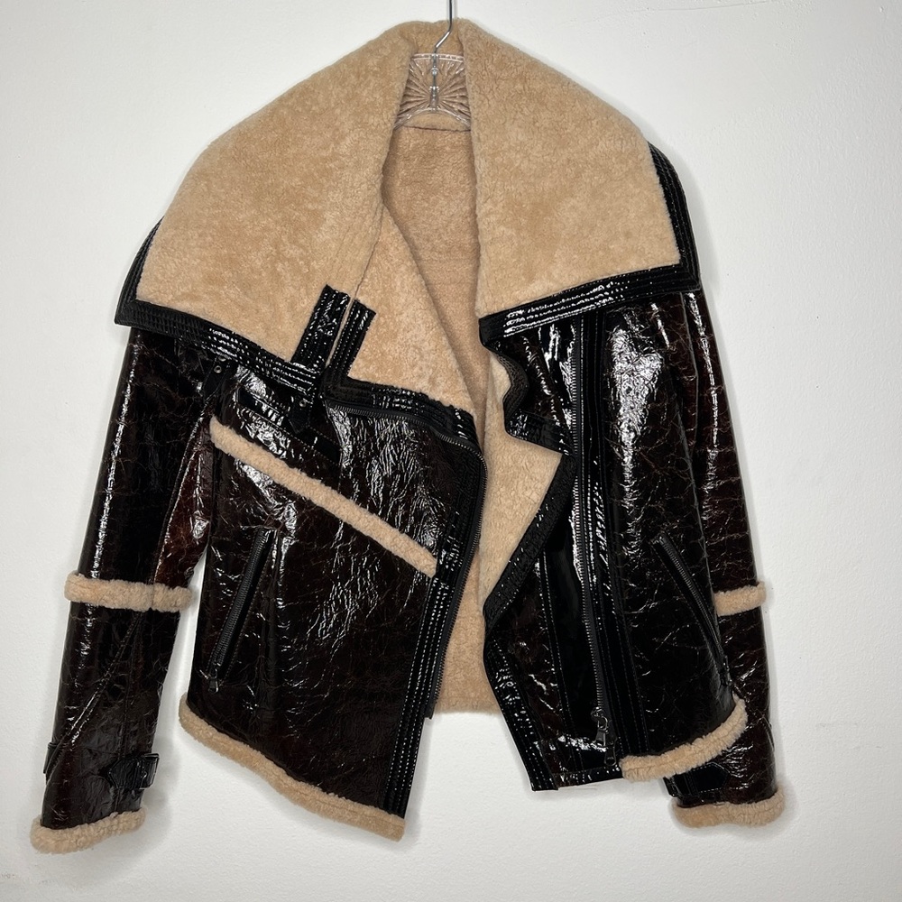 Veronica Beard Shearling Asymmetrical Jacket, 0 - image 1